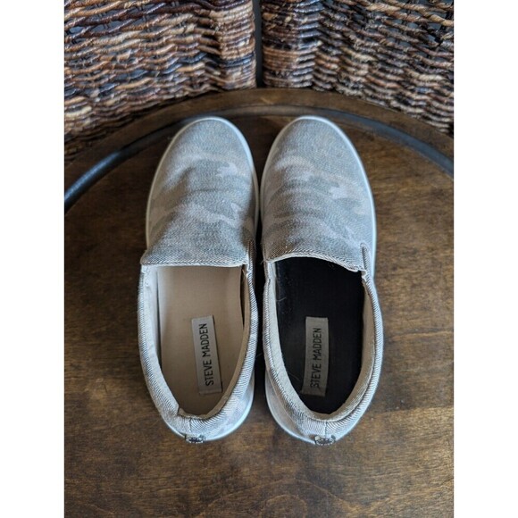 Steve Madden Gills Camo Platform Slip On Shoes Women's 7 Casual Sneakers Preppy - Picture 8 of 13